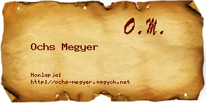 Ochs Megyer névjegykártya